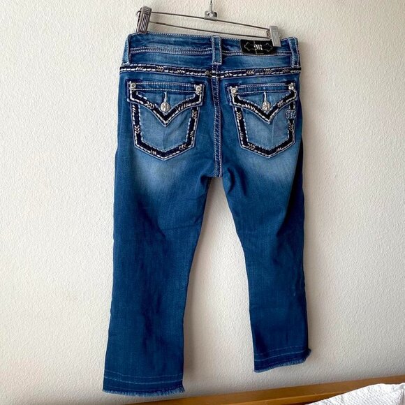Miss Me Jeans y2k 2000s Denim Capri Pants Women's 28 inch waist - Picture 1 of 7